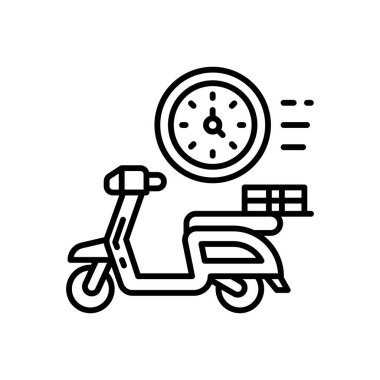Hızlı teslimat ikonu vektör olarak. logotype