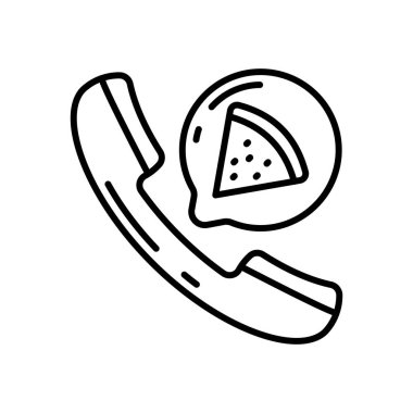 Telefon simgesinde vektör sıralaması. Logotype