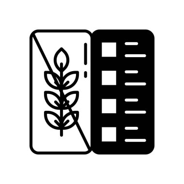 Vektör olarak glütensiz menü simgesi. Logotype
