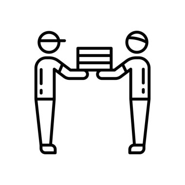 Vektör olarak kaldırma simgesi. Logotype