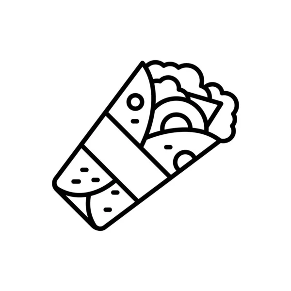 Shawarma Ikonen Vektor Logotyp — Stock vektor
