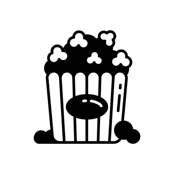 Icono Popcorn Vector Logotipo — Archivo Imágenes Vectoriales
