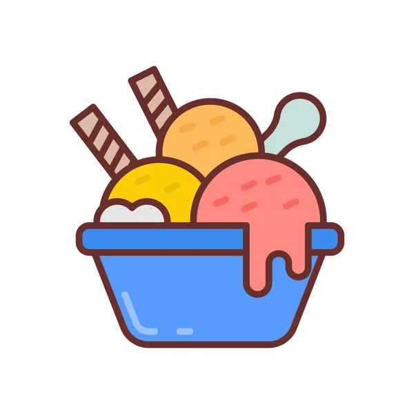 Ice Cream Icon Vector Logotype — Stock Vector