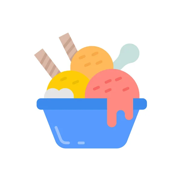 Vektör Olarak Dondurma Simgesi Logotype — Stok Vektör