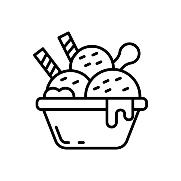 Vektör Olarak Dondurma Simgesi Logotype — Stok Vektör