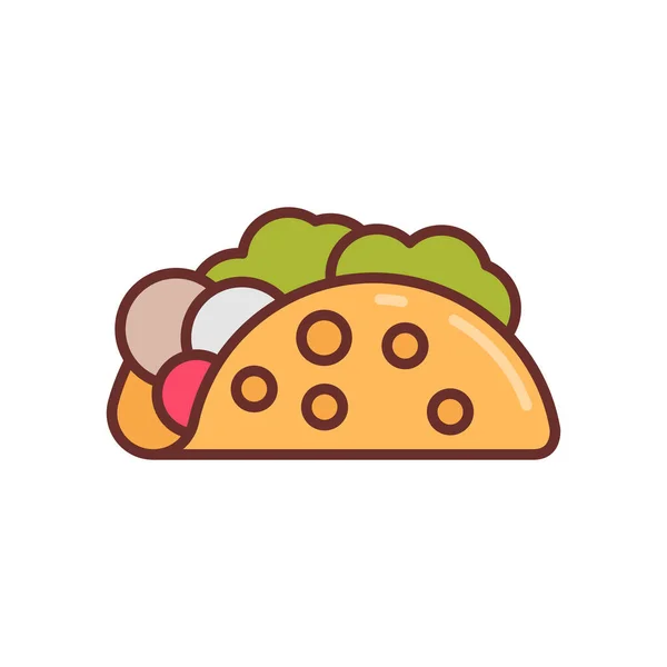 Mexikanische Lebensmittel Ikone Vektor Logotyp — Stockvektor