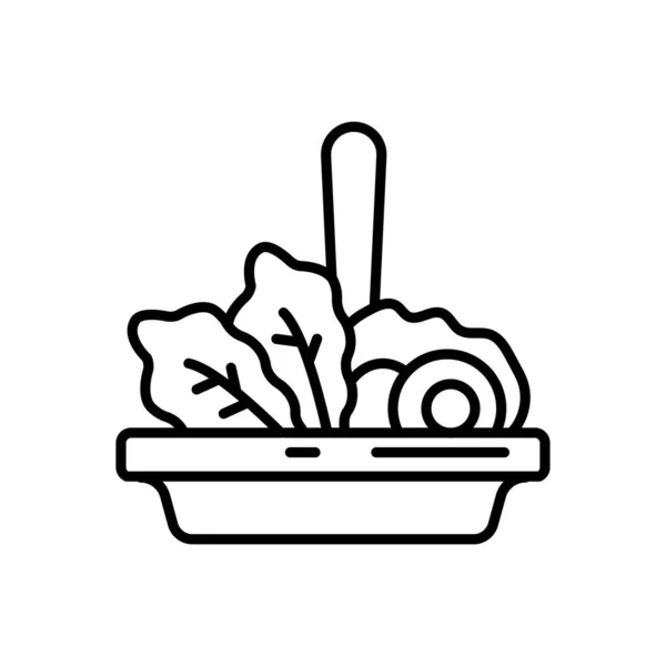 Saláta Ikon Vektorban Logotípus — Stock Vector