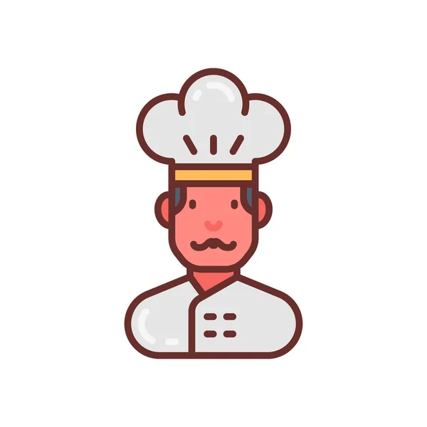 Icono Del Chef Vector Logotipo — Vector de stock