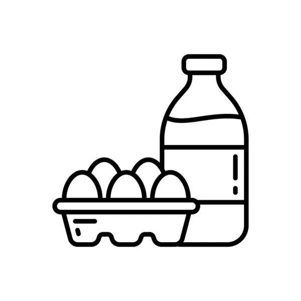 Icona Del Latte Nel Vettore Logotipo — Vettoriale Stock