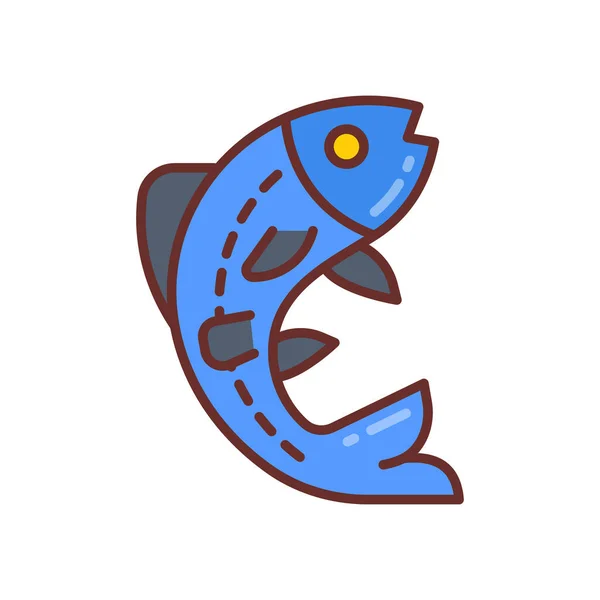 Sea Food Symbol Vektor Logotyp — Stockvektor