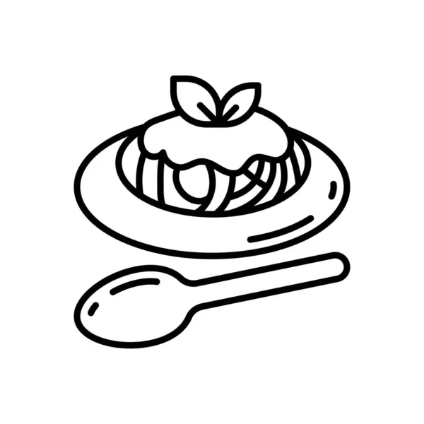 Italienische Lebensmittel Ikone Vektor Logotyp — Stockvektor
