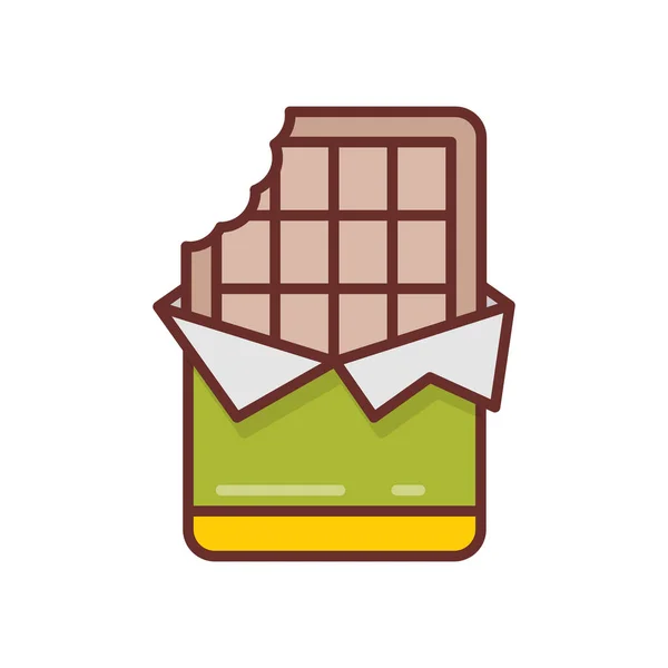 Ícone Chocolate Vetor Logotipo — Vetor de Stock