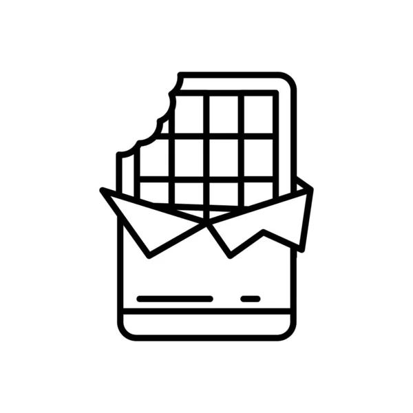 Ícone Chocolate Vetor Logotipo —  Vetores de Stock