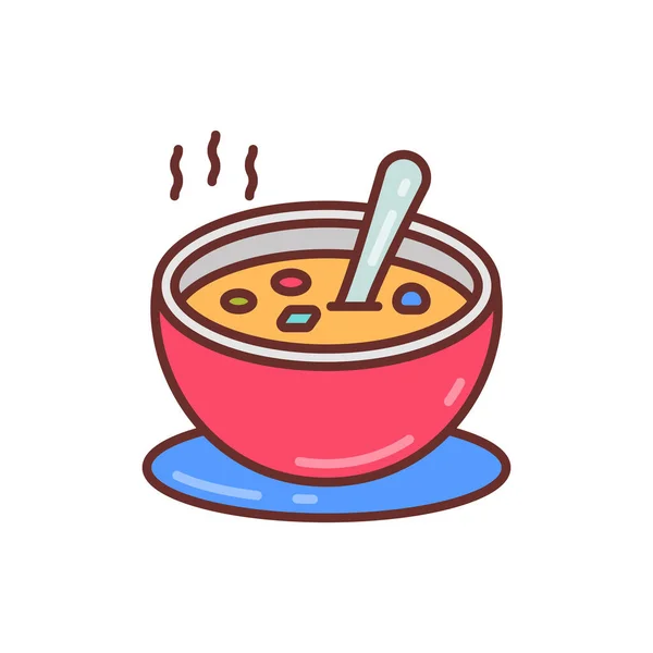 Icône Soupe Vecteur Logotype — Image vectorielle