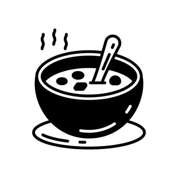 Icône Soupe Vecteur Logotype — Image vectorielle