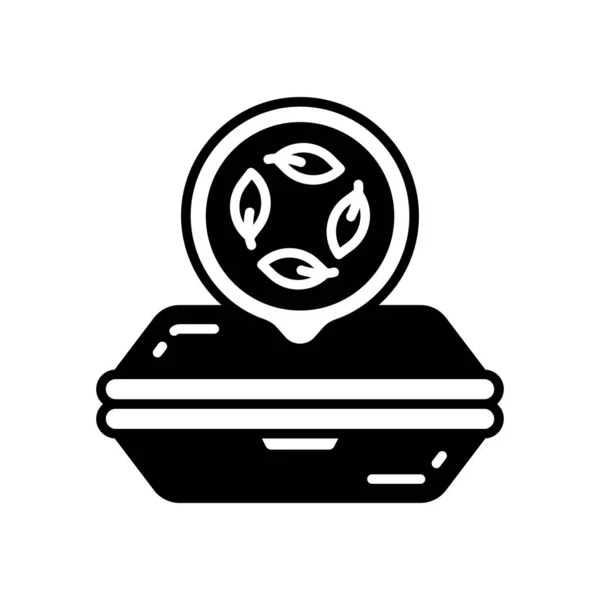 Ikonen För Biologiskt Nedbrytbara Behållare Vektor Logotyp — Stock vektor