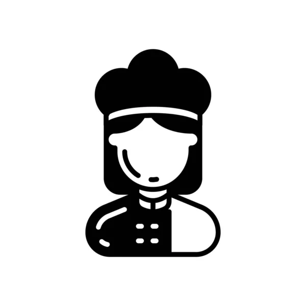 Female Chef Icon Vector Logotype — Stock Vector