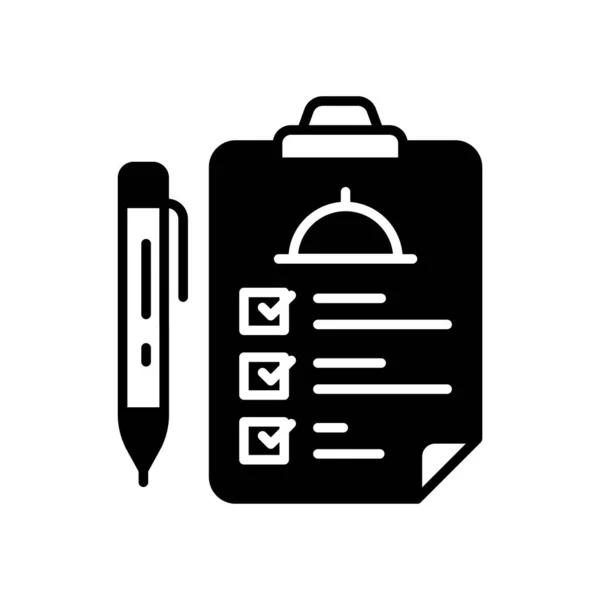 Order Checklist Icon Vector Logotype — Stock Vector