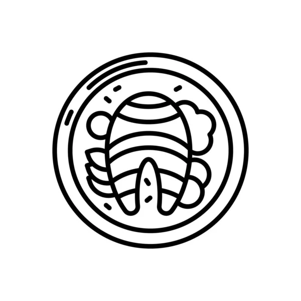 Icône Saumon Dans Vecteur Logotype — Image vectorielle