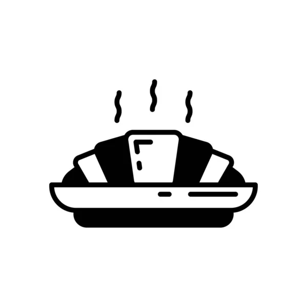 Icône Croissants Vecteur Logotype — Image vectorielle