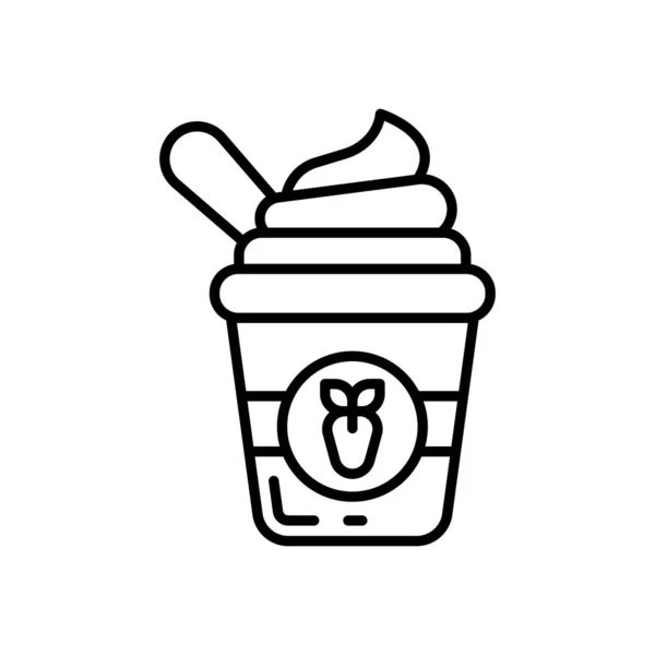 Icono Yogur Vector Logotipo — Archivo Imágenes Vectoriales