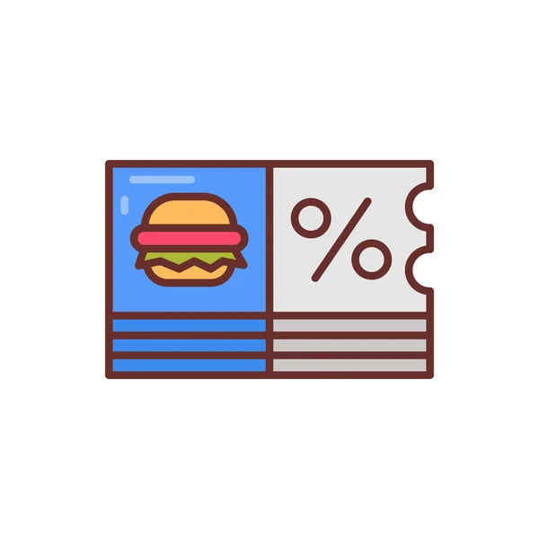 Discount Coupon Icon Vector Logotype — Stock Vector