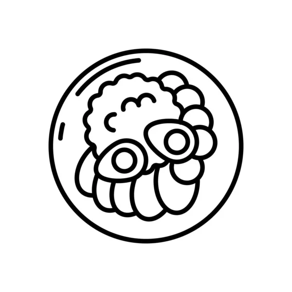 Thai Icône Nourriture Dans Vecteur Logotype — Image vectorielle