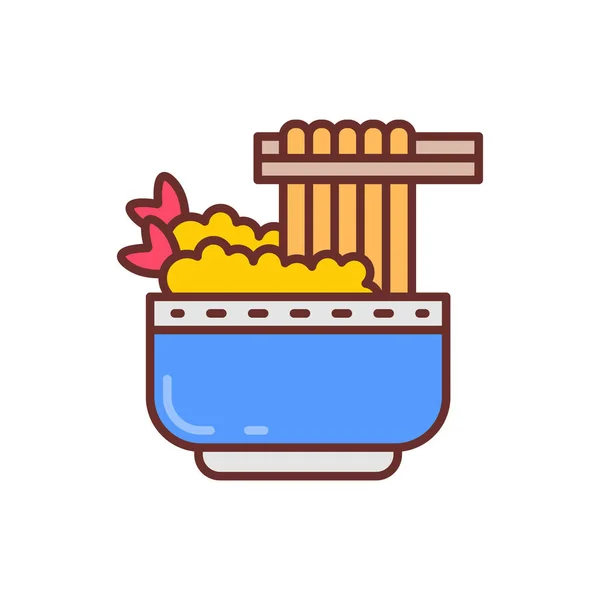Icône Udon Dans Vecteur Logotype — Image vectorielle