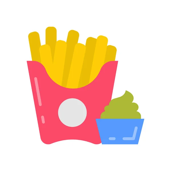 Εικονίδιο Fries Στο Διάνυσμα Λογότυπο — Διανυσματικό Αρχείο