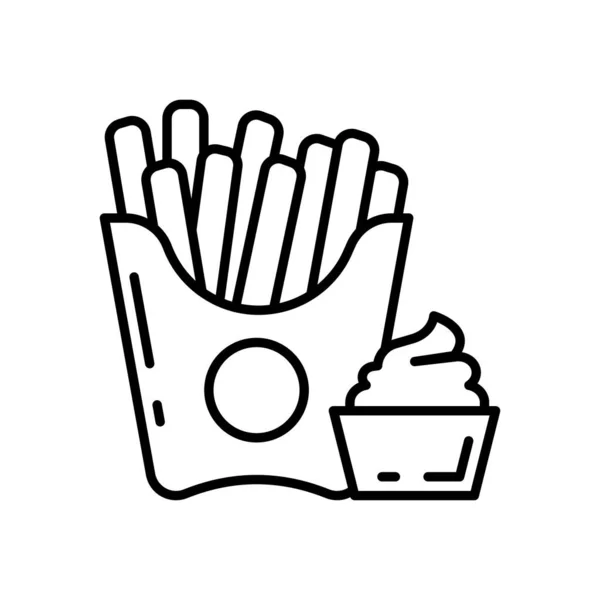 Pommes Symbol Vektor Logotyp — Stockvektor