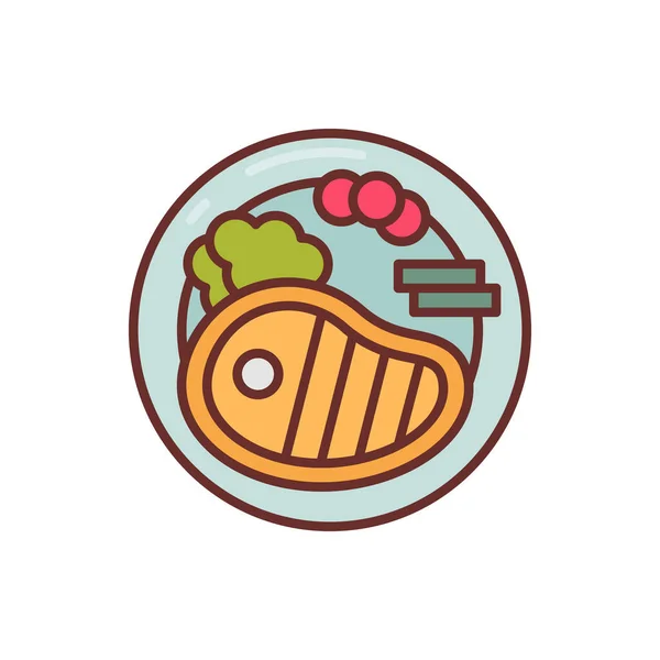 Εικονίδιο Steak Διάνυσμα Λογότυπο — Διανυσματικό Αρχείο