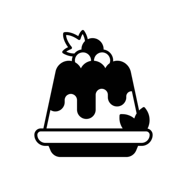 Icône Pudding Vecteur Logotype — Image vectorielle