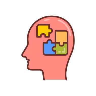 Vektör olarak bilinçli zihin simgesi. Logotype