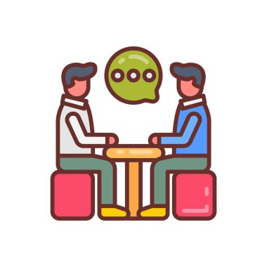 Vektör içinde röportaj simgesi. Logotype