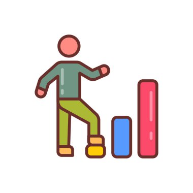 Vektör olarak kişisel büyüme simgesi. Logotype