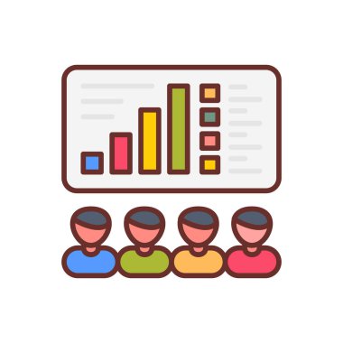 Takım İlerleme simgesi vektörde. Logotype