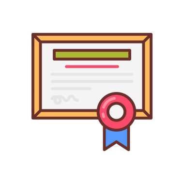 Vektör olarak sertifika simgesi. Logotype