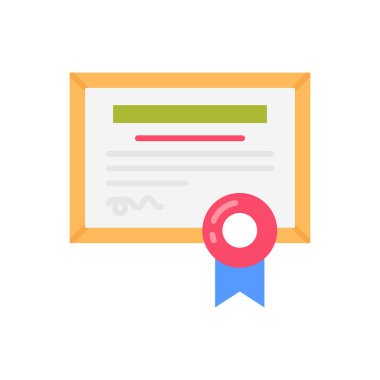 Vektör olarak sertifika simgesi. Logotype