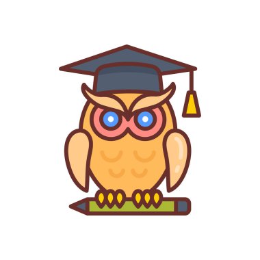 Vektör olarak bilgelik simgesi. Logotype