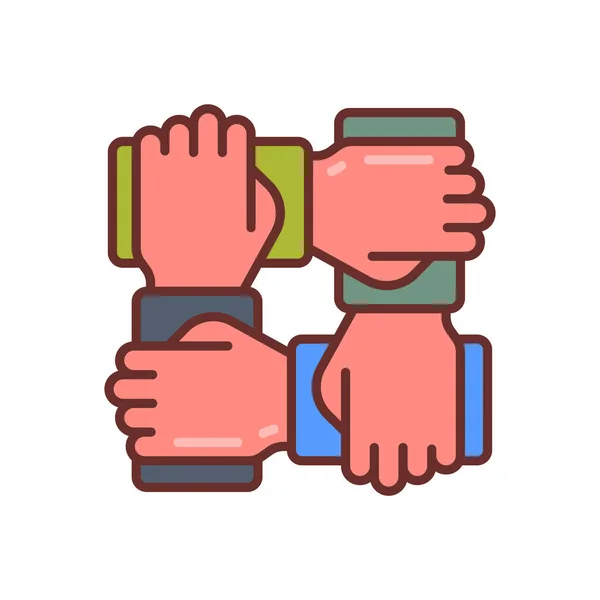 Team Building Icon Vector Logotype — Διανυσματικό Αρχείο