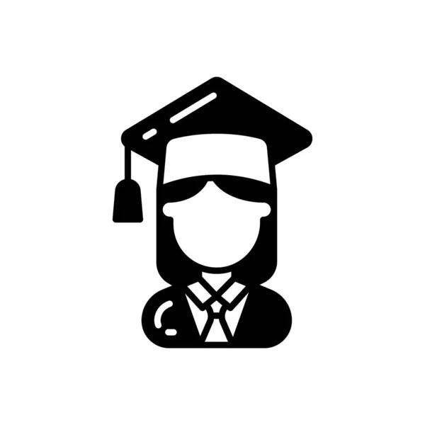 Icona Dello Studente Nel Vettore Logotipo — Vettoriale Stock