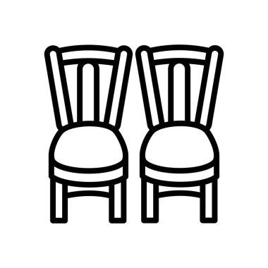 Vektör olarak sandalye simgesi. Logotype