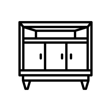 TV Tablosu simgesi vektörde. Logotype