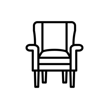 Kanat Sırtı Koltuğu simgesi vektörde. Logotype