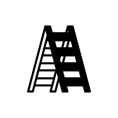 Stepladder simgesi vektörde. Logotype