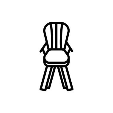 Vektör olarak Yüksek Sandalye simgesi. Logotype