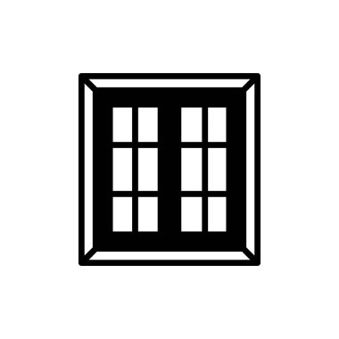 Pencere simgesi vektörde. Logotype