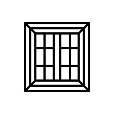 Pencere simgesi vektörde. Logotype