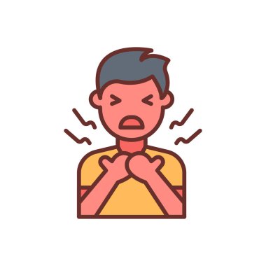 Ağrılı Boğaz ikonu. Logotype