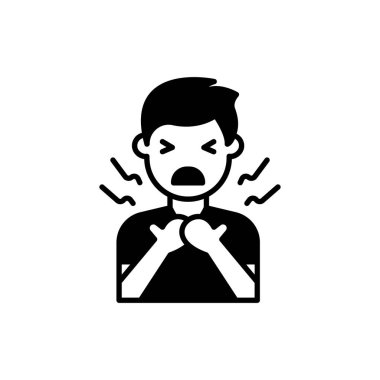 Ağrılı Boğaz ikonu. Logotype